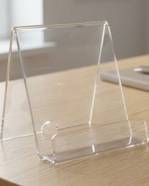 Fory Fixed Z-Profile Acrylic Phone Stand 16 cm Clear - Lifestyle view