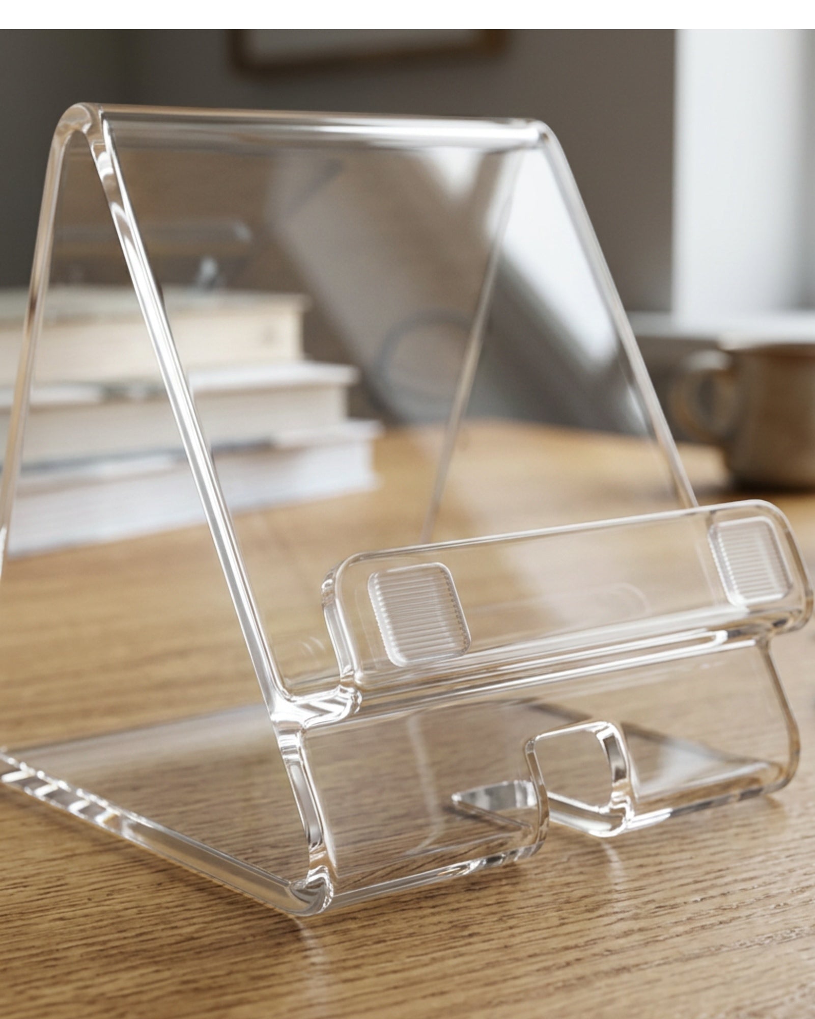 Fory Fixed Z-Profile Acrylic Phone Stand 16 cm Clear - Detail view