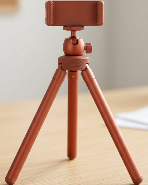 Fory Mini Tabletop Phone Tripod 18-31 cm Terracotta - Lifestyle view