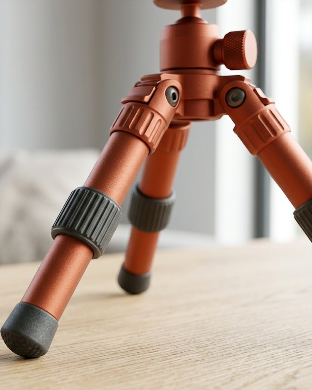 Fory Mini Tabletop Phone Tripod 18-31 cm Terracotta - Detail view