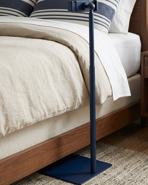 Fory Under-Mattress Bedside Phone Stand 78 cm Navy - Lifestyle view